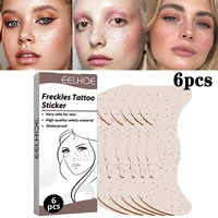 6pcs sexy fake freckles one time tattoo stickers freckles makeup stickers fashion makeup removable women make up accessories