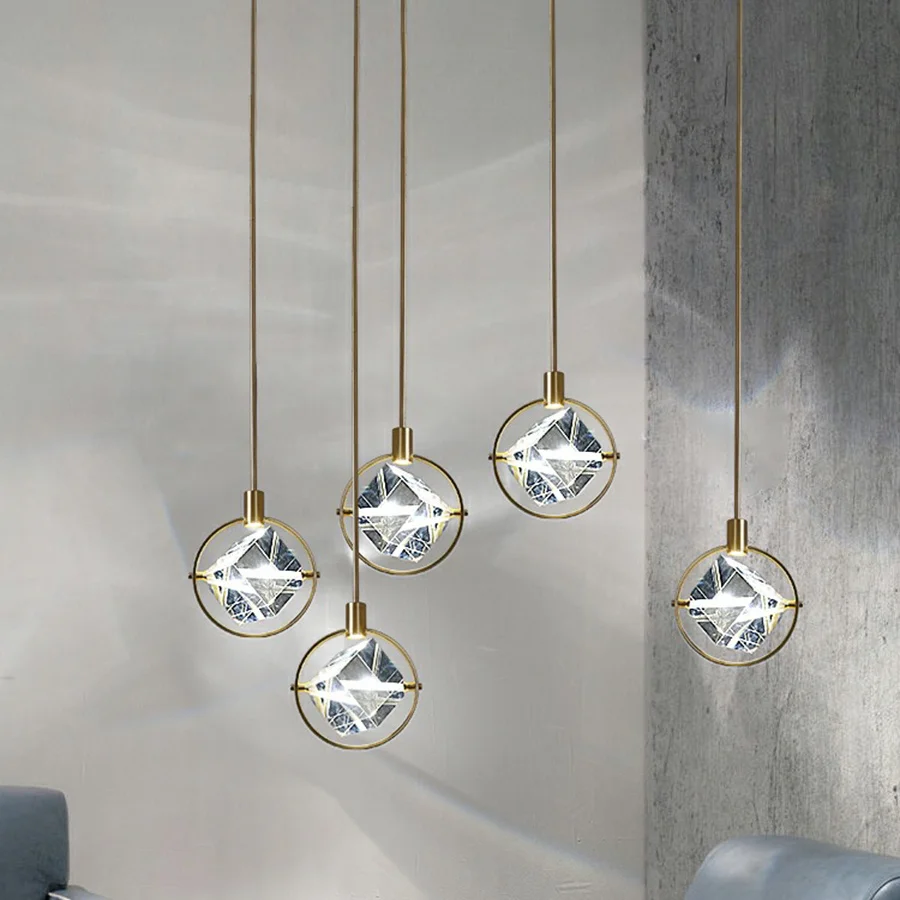 Nordic K9 Crystal Led подвесной светильник кухня столовая магазин бар подвеска