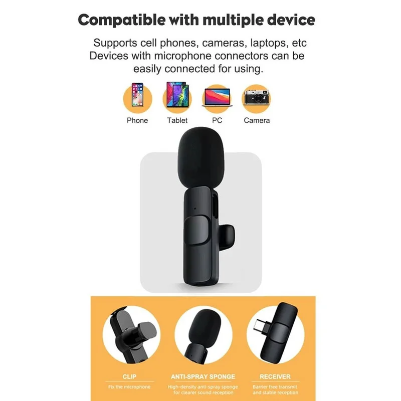 USB-телефон Youpin беспроводной мини-микрофон живой шум Официальный магазин Type-c