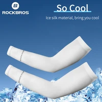 rockbros arm sleeves running fishing accessories sunscreen arm cover summer cool nylon sleeves outdoor sports cycling equipment