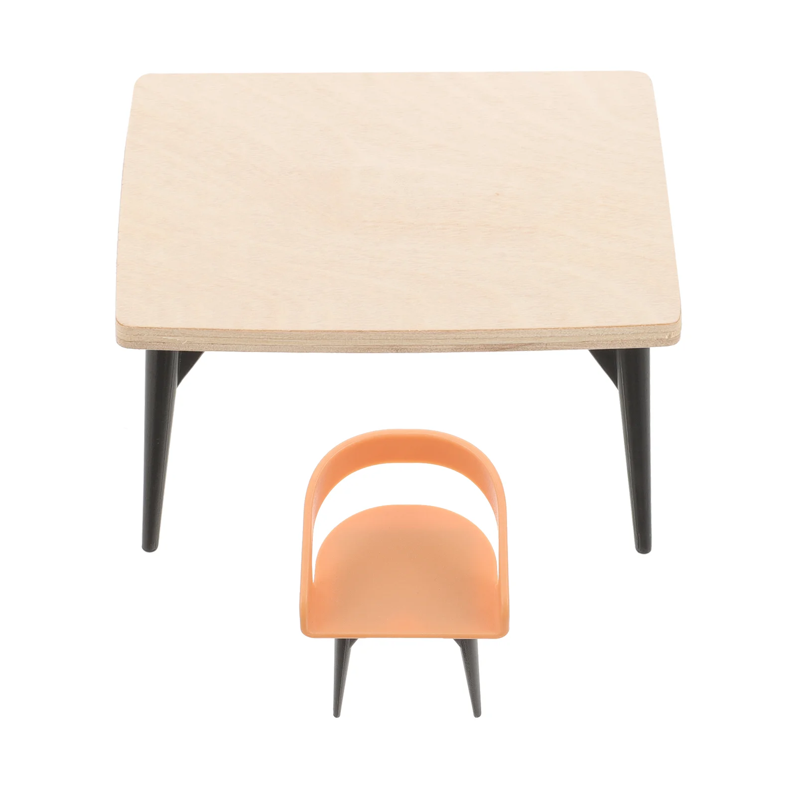 

House Tiny Wooden Chairs Mini Furniture Decorate Miniature Table Bathroom Decorations