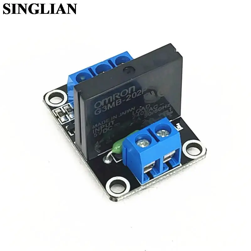 

5pcs/lot 1 Channel 5V Low Level Solid State Relay Module With Fuse 250V2A For Arduino