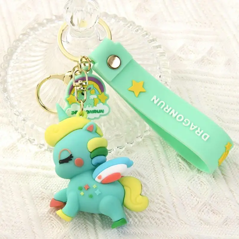 брелок для ключей с изображением лошади радужным животным ремешок на запястье