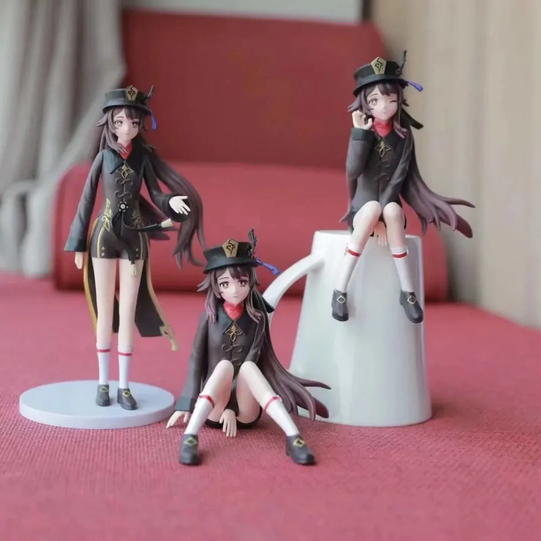 Купи Genshin Impact Figure Hu Tao Standing and Sitting Action Figures Original Anime Action Figure Christmas Collection Doll Toys за 1,103 рублей в магазине AliExpress