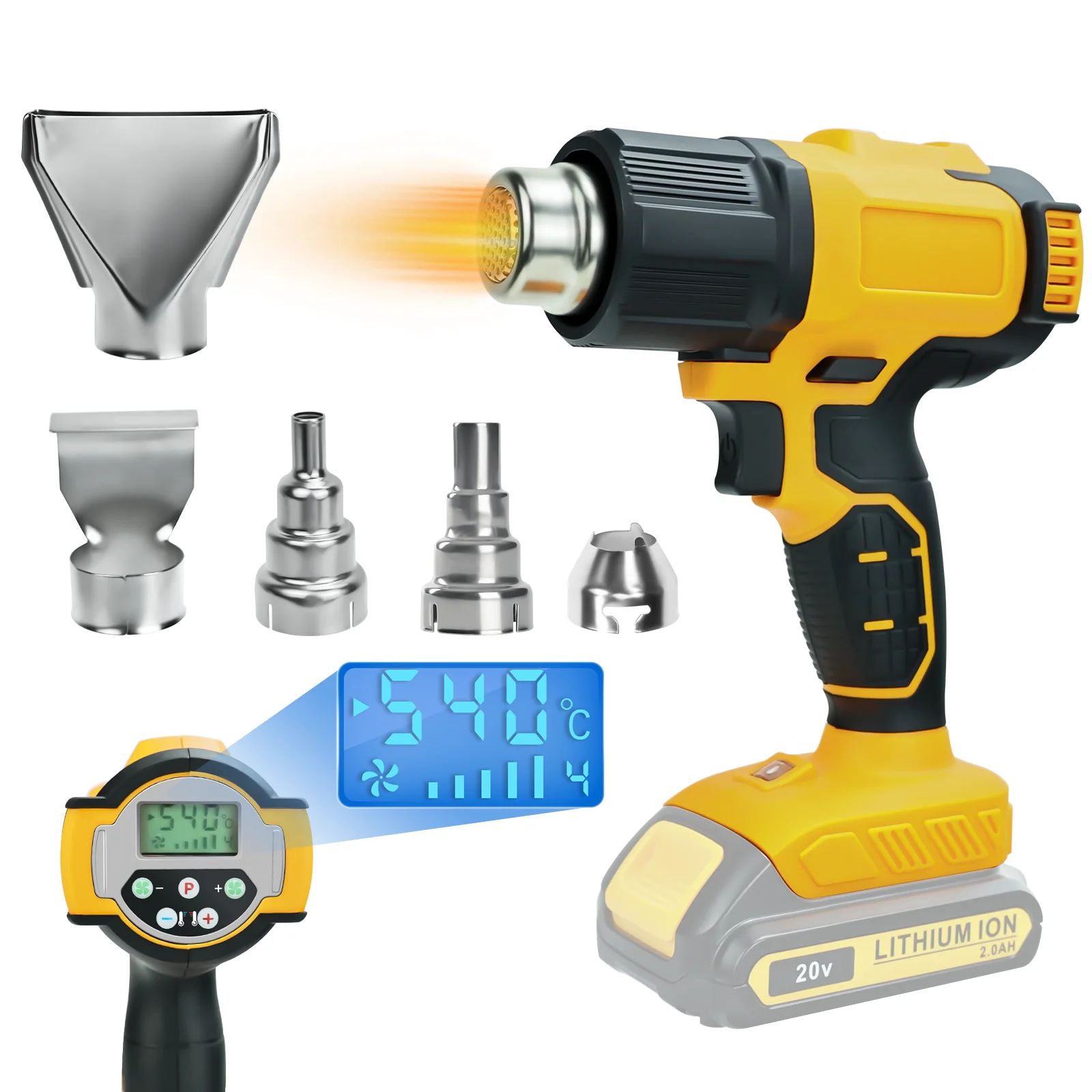

Беспроводной тепловой пистолет ZF 300 Вт для аккумулятора Dewalt 20 В