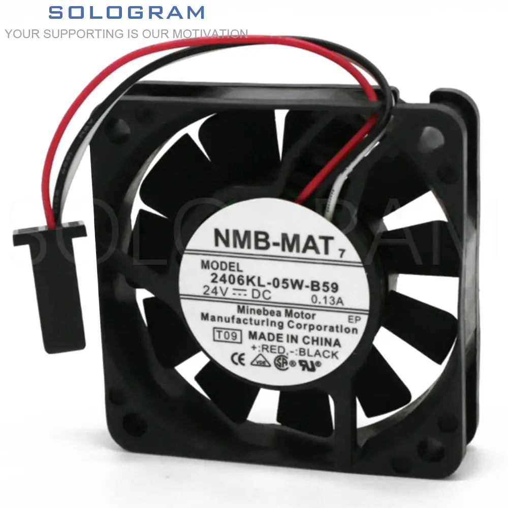 

1Pcs Brand New for NMB-MAT 7 2406KL-05W-B59 6015 60*60*15MM 24V DC 0.13A 3pin Squre Fanuc Server Cooling Fan