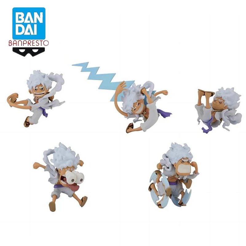 

Фигурки героев мультфильма Banpresto WCF, Оригинальные фигурки героев мультфильма «обезьянка д Луффи», ПВХ, 5 шт.
