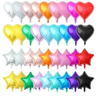 50pcs 18inch star heart aluminum balloons inflatable helium balloon birthday party decorations kids wedding engagement globos
