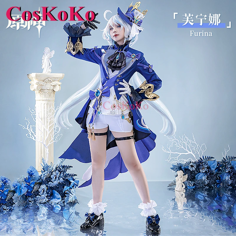 

CosKoKo Furina Cosplay Anime Game Genshin Impact Costume Sweet Nifty Lovely Uniforms Halloween Party Role Play Clothing S-3XL