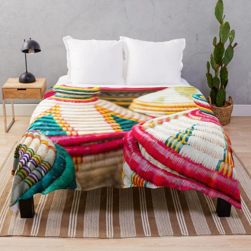 

Picnic Blanket Mesob Pom Pom Blanket Fleece Owl House Throw Blanket 5 sizes/200x180cm