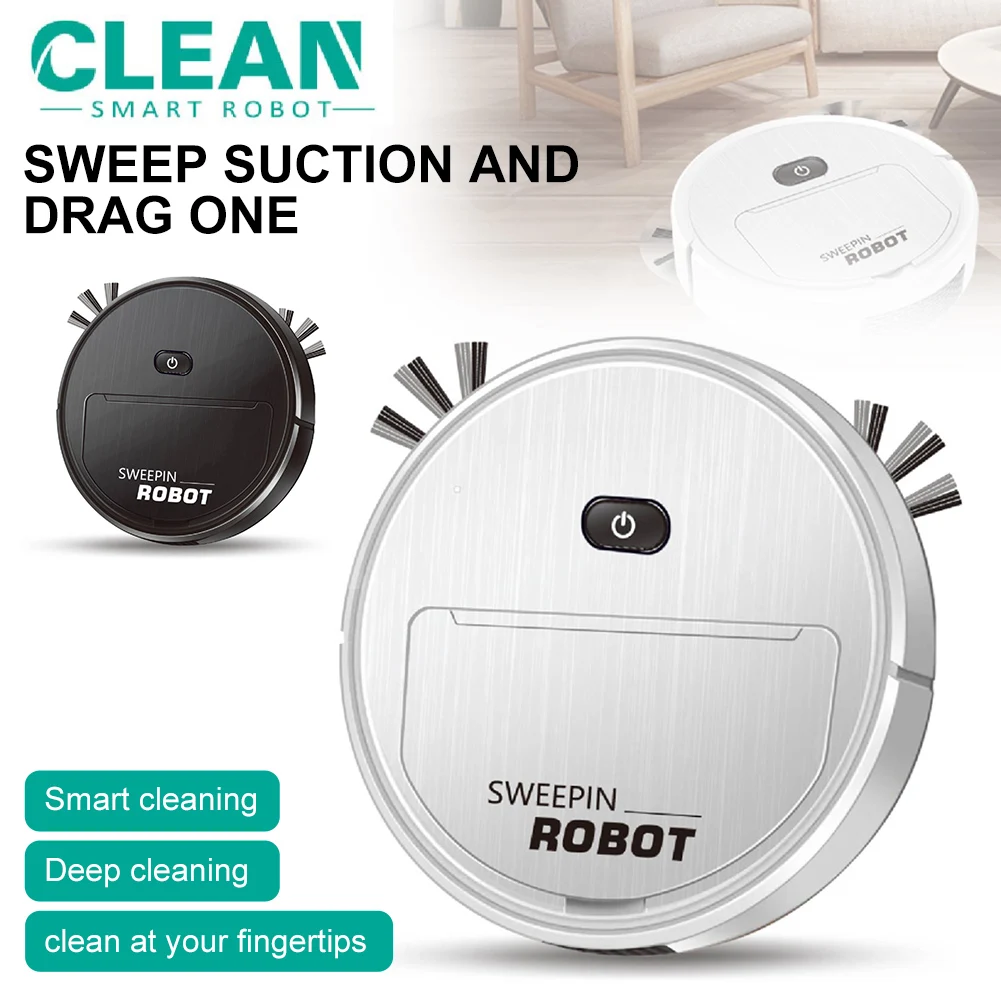 

1PCS Household Robot Vacuum Cleaner Smart Wireless Sweep Wet Mopping Intelligent Low Noise Electric Sweeper Cleaning Machine