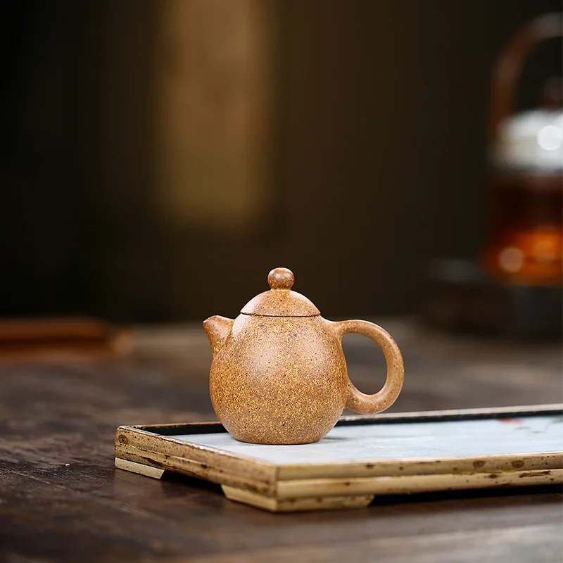 

100ml Classic Yixing Purple Clay Teapot Raw Ore Section Mud Beauty Kettle Zisha Dragon Egg Tea Pot Chinese Tea Sets Accessories