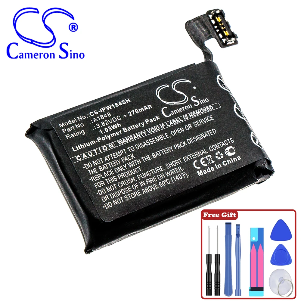 

Smartwatch 270mAh / 1.03Wh Battery For Apple A1848 MQJU2LL/A MQKW2LL/A MR2W2LL/A MQKV2LL/A MQKU2LL/A MQJQ2LL/A GSRF-MQJQ2LL/A