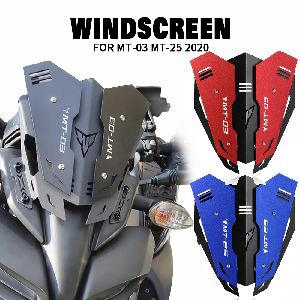Motorcycle Windshield Windscreen Kit Deflector Fairing Cover For YAMAHA MT-03 MT03 2020 2021 MT25 MT 25 MT-25 2020 2021