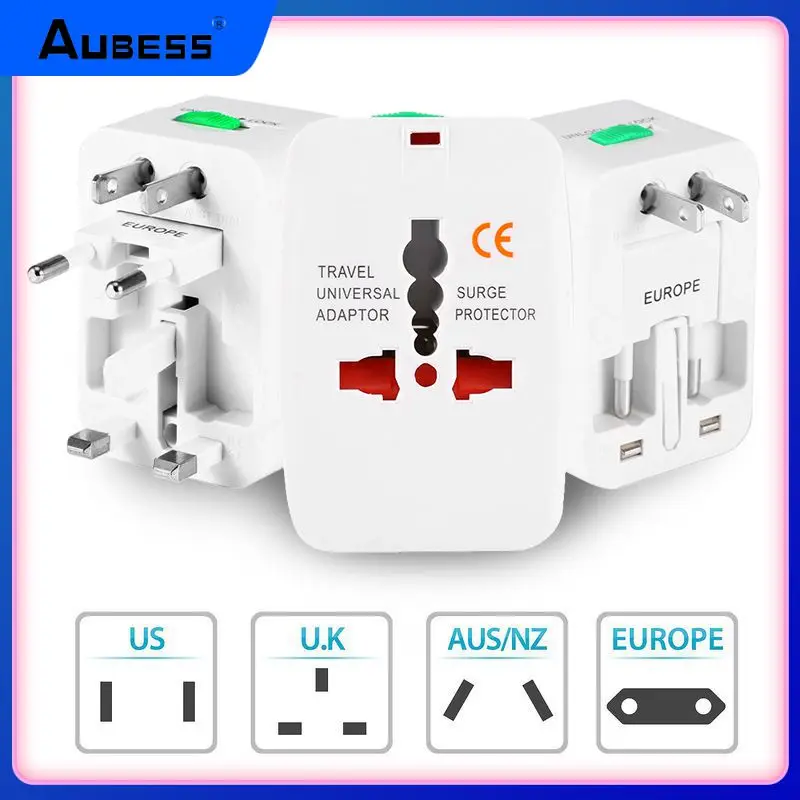 

World Travel Converter Flame Retardant Abs Electrical Socket Au / Uk / Us / Eu Conversion Socket All In One Socket Charger