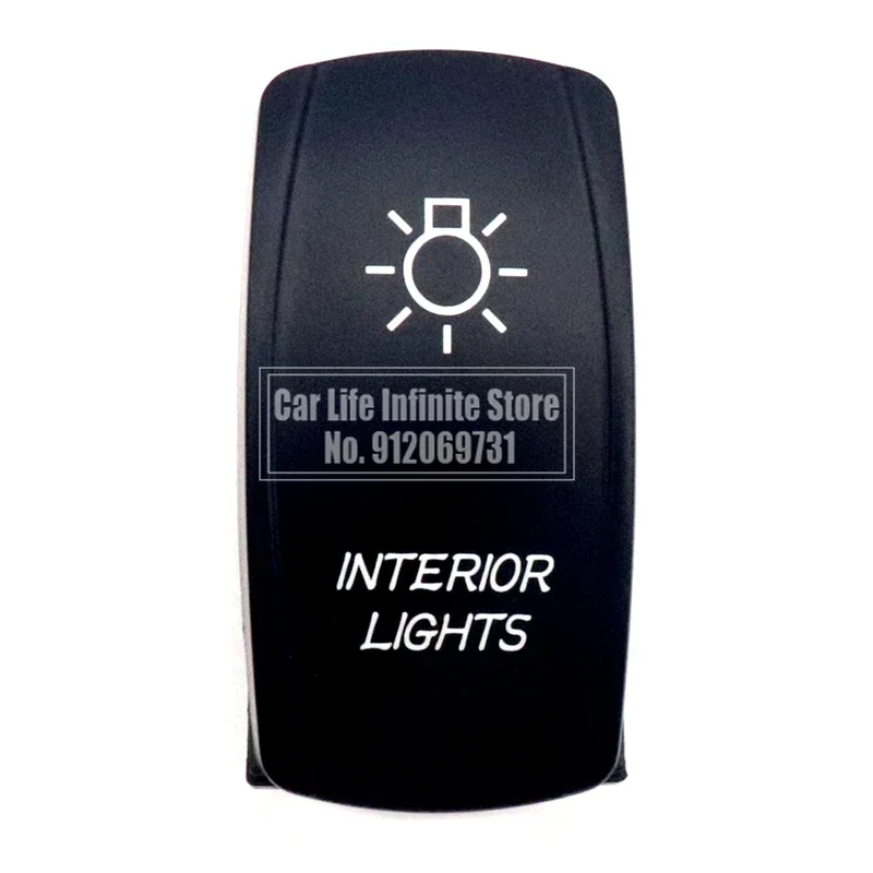 

12 В, 24 В, 20 А, кулисный переключатель для автомобиля, лодки, водонепроницаемый светодиодный синий свет, мгновенный ВКЛ/ВЫКЛ/ВКЛ, 7-контактный/5-контактный для грузовика, прицепа, автофургона