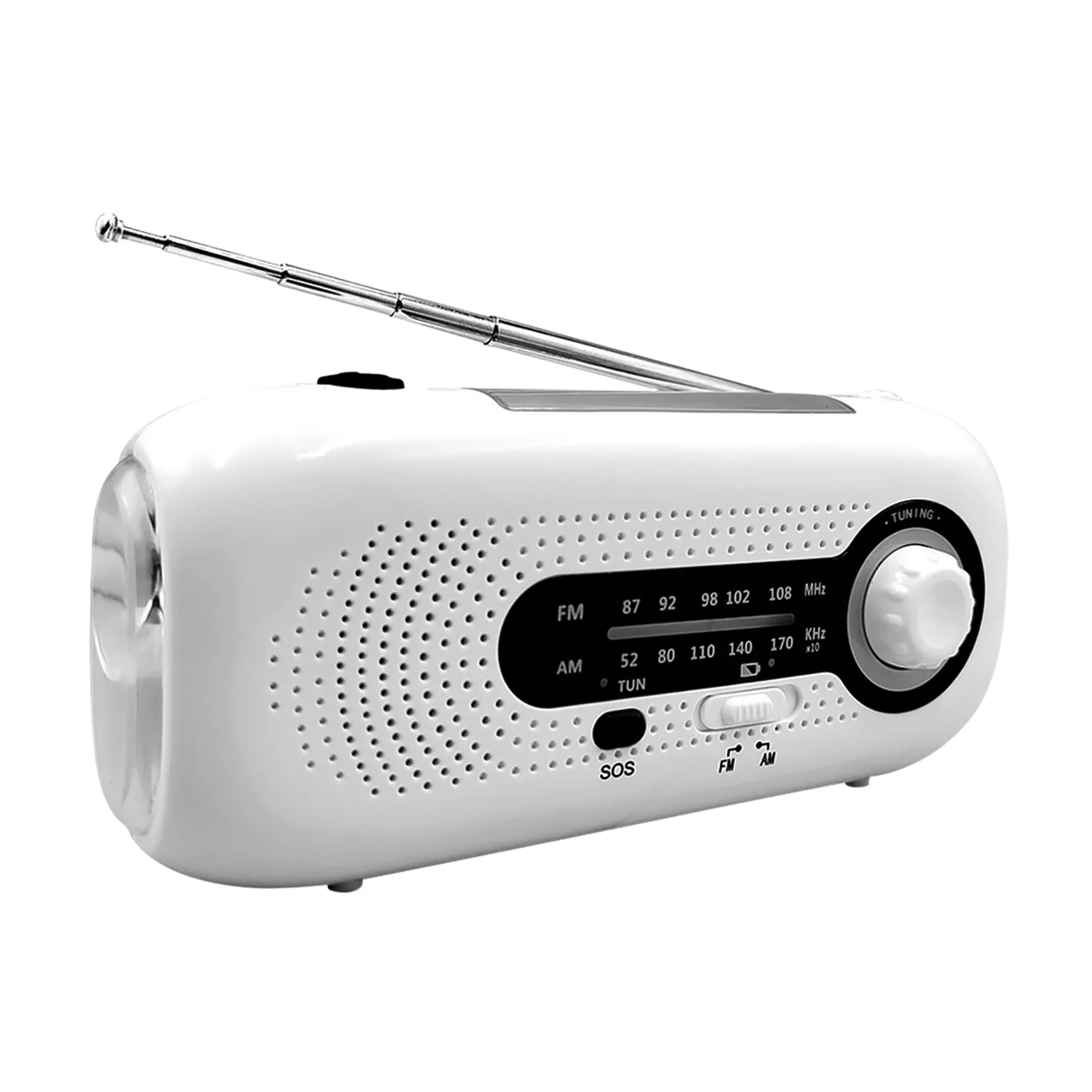 

2000mAh Urgency Weather Radio Solar Hand Crank Radio With 4 Ways Powered AM/FM Compact Portable Radio For Indoor And Outdoor