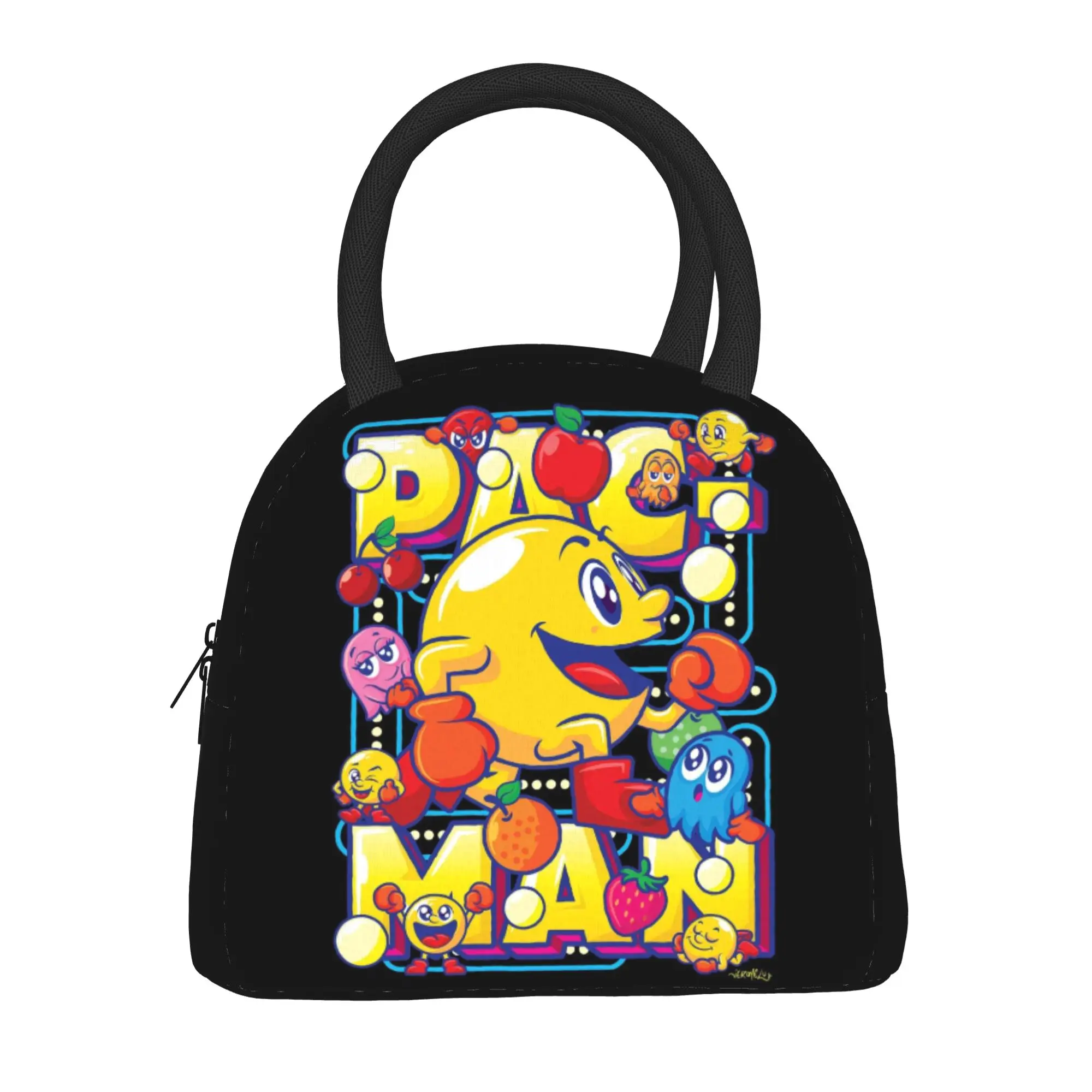 Фото Сумка для закусок Pac-Man Snack Bag Pixel Maze Man (1) Kawaii High Street Daily Food Storage Lunch Bag для школьников №1