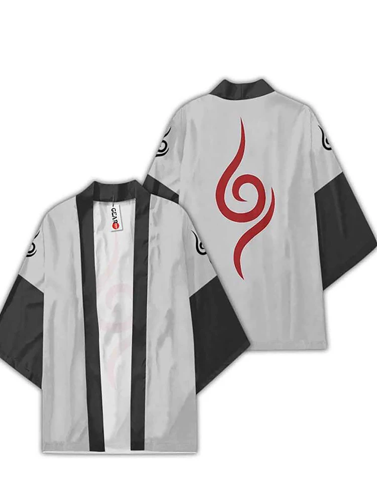 

Anime Naruto Uzumaki Akatsuki Red Cloud Kimono Shirt Haori Yukata Printing Cosplay Costume Adult Christmas Birthday Party Gifts
