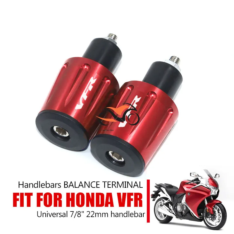 Для Honda VFR400 NC30 VFR750 VFR800/F VFR 800 VFR1200/F Запчасти для мотоциклов CNC 7/8 22 мм ручки рукоятка Крышка Торцевая заглушка