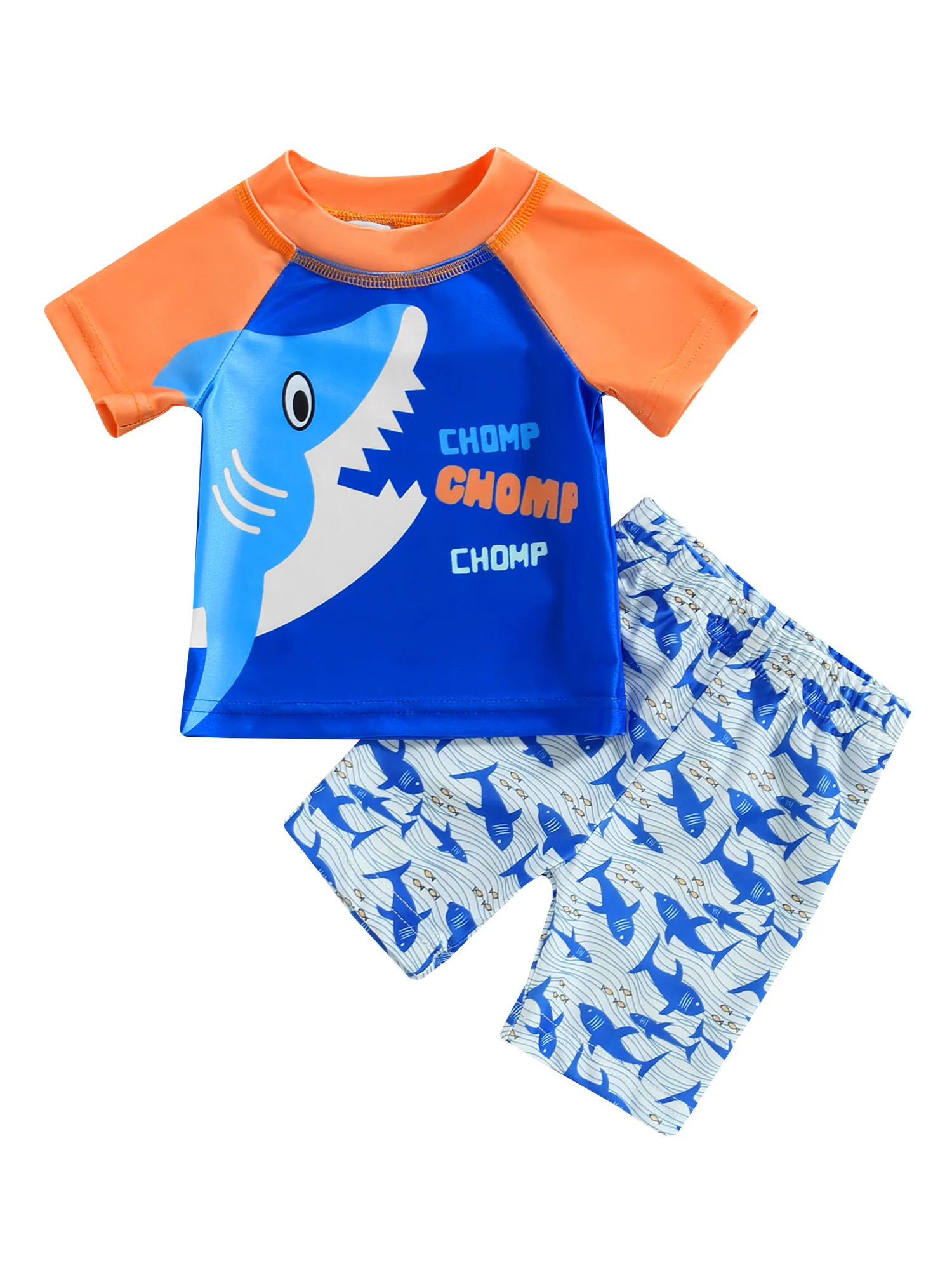 Baby Boy Swimsuit Swimming Costume Toddler Boys Shark Swimwear Rash Beach Swimwear Infant Bathing Suits Wetsuit Short Sleeve