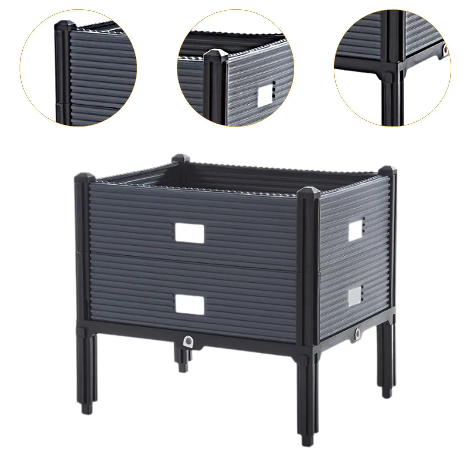 Штабелируемый ящик для цветов растений контейнер с дренажным отверстием