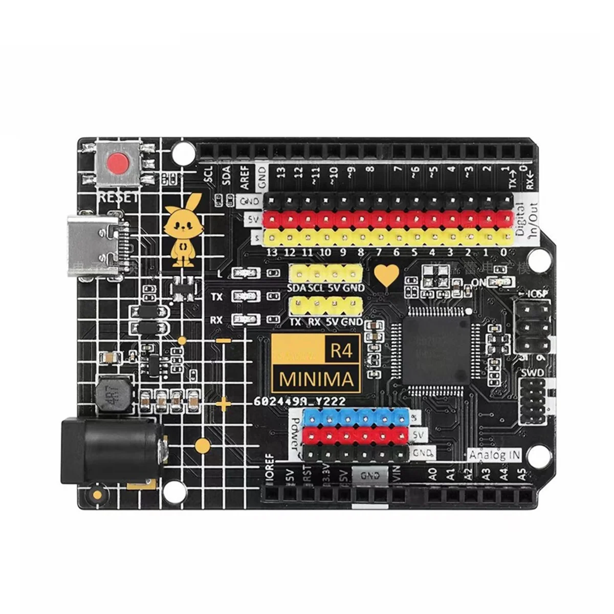 Фото Плата разработки R4 Minima USB-модуль TYPE-C, совместимый с контроллером обучения программирования Arduino №5