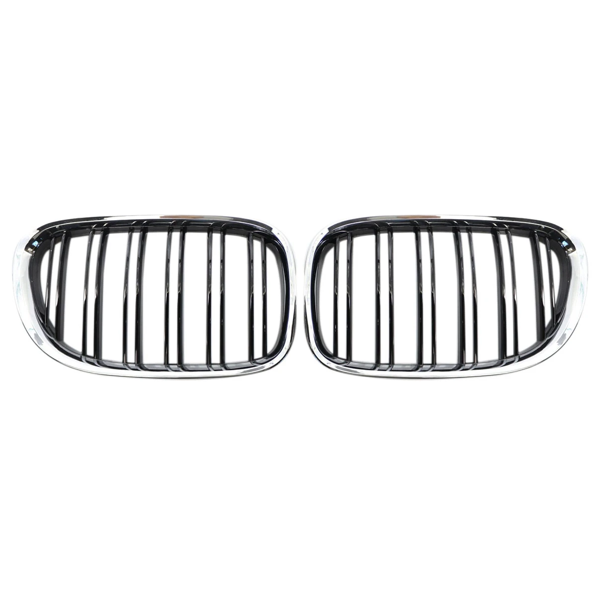 

Grill Black Chrome for -BMW 2009-2015 7-Series F01 F02 Front Grille Double Line Hood Grills 730D 740I 740Li