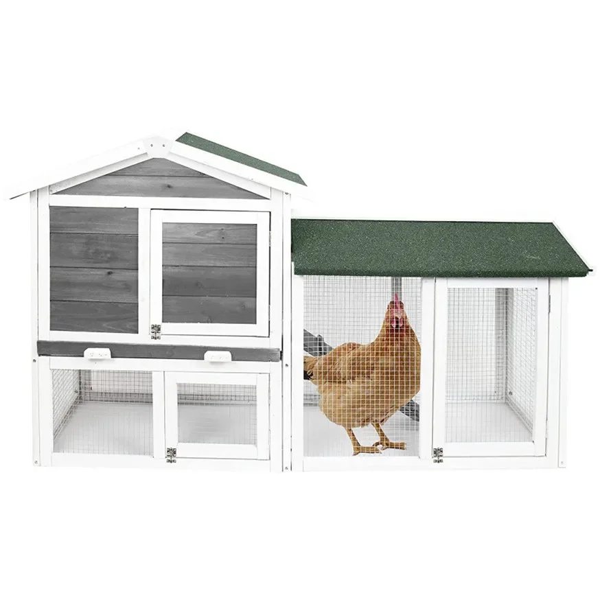 Задние дворы Делюкс двухъярусные деревянные животные укладка куры утка птица