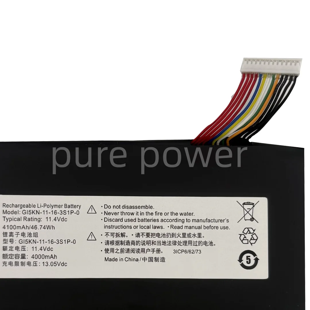 Фото Новый аккумулятор для ноутбука GI5KN-11-16-3S1P-0 11.4V 46.74WH 4100mAh высокого качества для Mechrevo X1 X2 Hasee Z7M-KP7GC KP5GC Z7-KP7GT №4