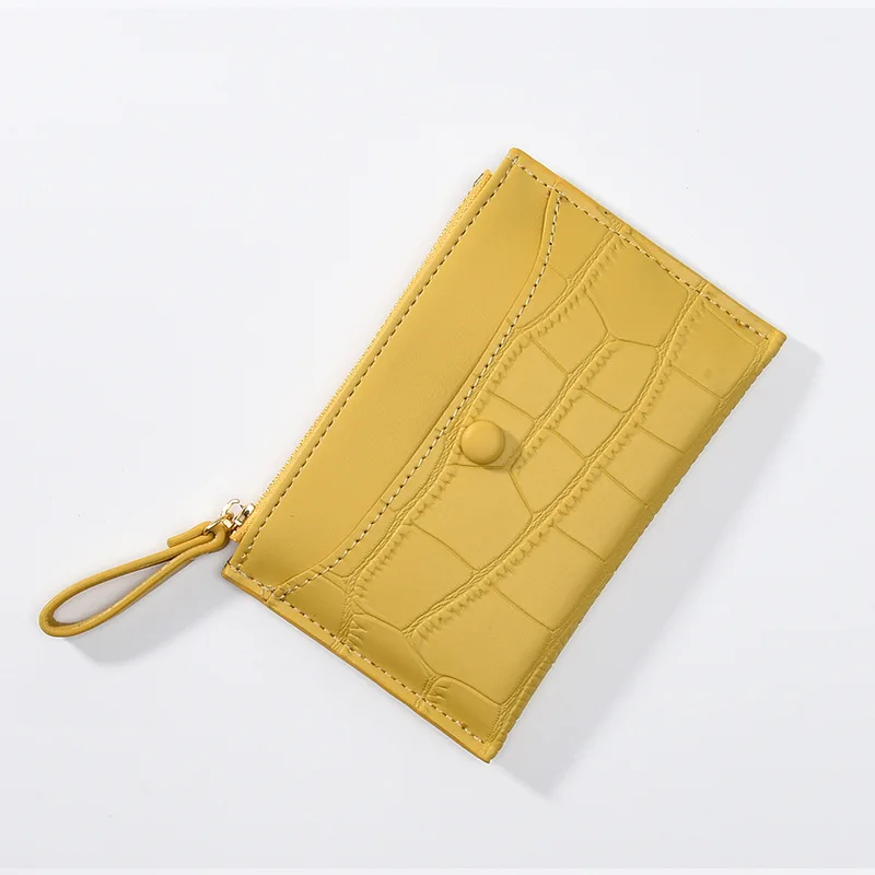 Простой и короткий женский кошелек для монет на молнии мини-сумка с несколькими