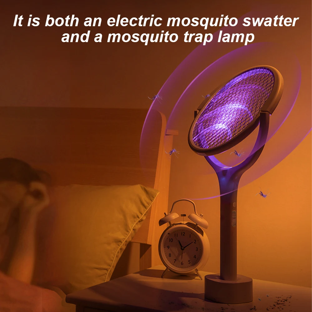 

5In1 3500V Mosquito Killer Lamp 90 Degree Rotatable Multifunction Angle Electric Bug Zapper USB Rechargeable Mosquito Swatter