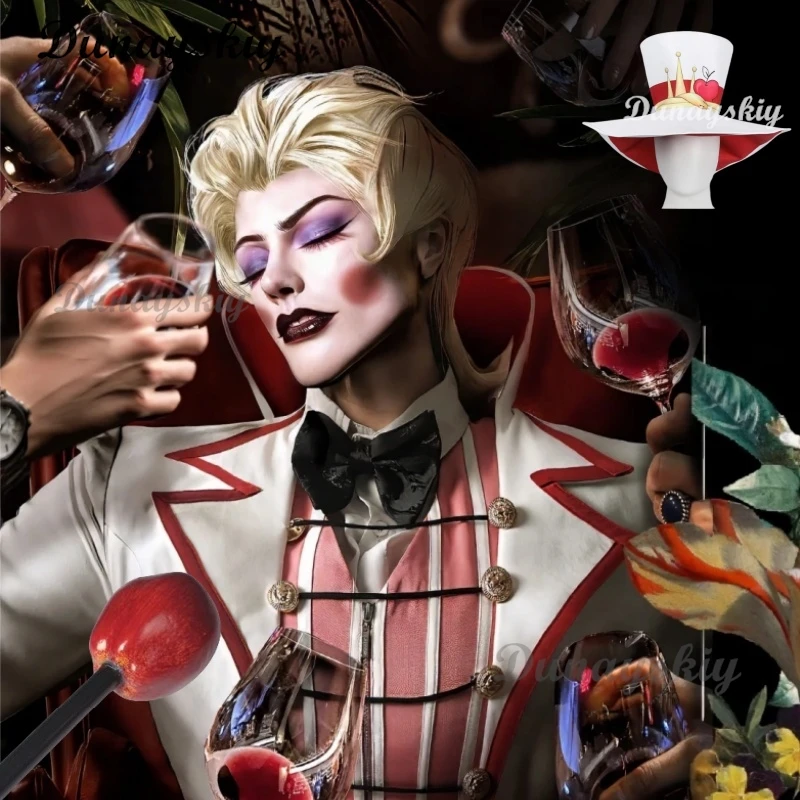 Хазбин Люцифер Косплей Костюм Утренняя Звезда Парики Мужская Униформа Куртка