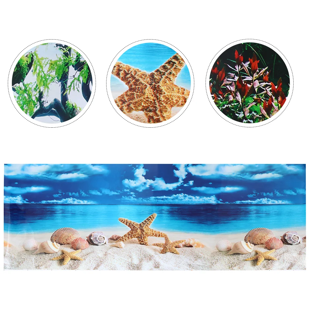 

Tank Background Aquarium Wallpaper Poster Backgrounds Household Removable Thickened Decorative Vivid Accessories Adhesive Gallon