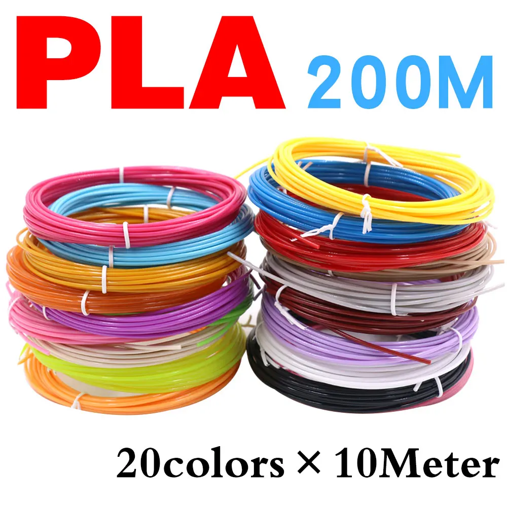 

PLA Filament For 3D Pen Printing Material 10/20 Rolls 10M Diameter 1.75mm 200M No Smell Safety Plastic Refill for 3D Printer Pen