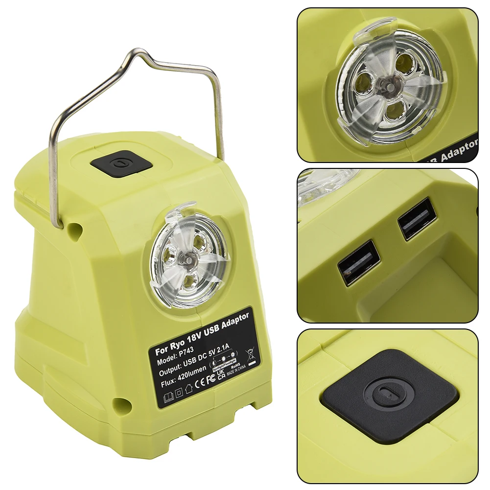 

Аккумулятор для RYOBI 14,4 В/18 в с двумя USB-портами и светильник кой