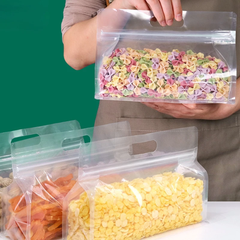 

1/5pcs Transparent biscuit candy flower tea zero production seafood milk jujube packaging bag portable wide mouth bag