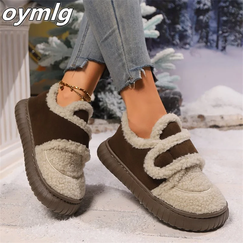 Хлопковая обувь для женщин на осень и зиму из овечьей шерсти популярная в