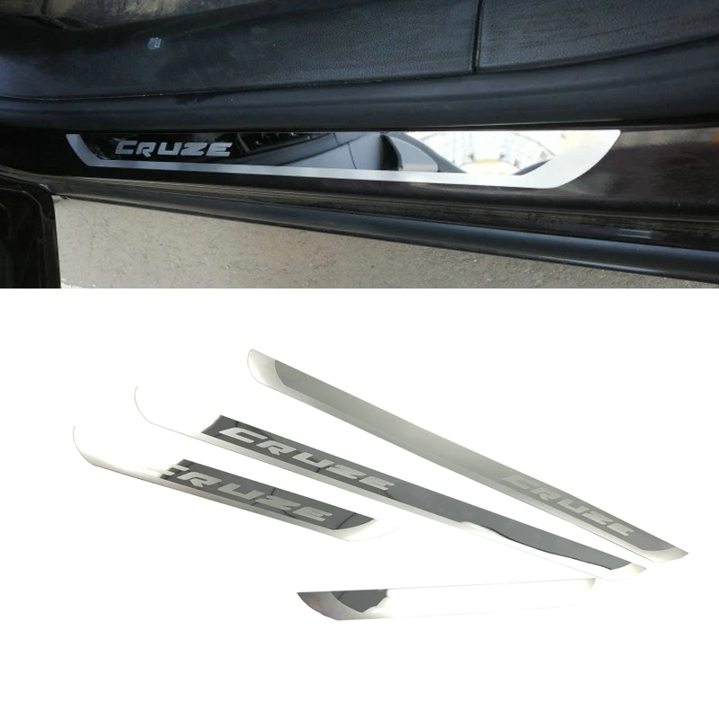 Полоса для порога двери из нержавеющей стали подходит Chevrolet Cruze 2009-2015 отделка