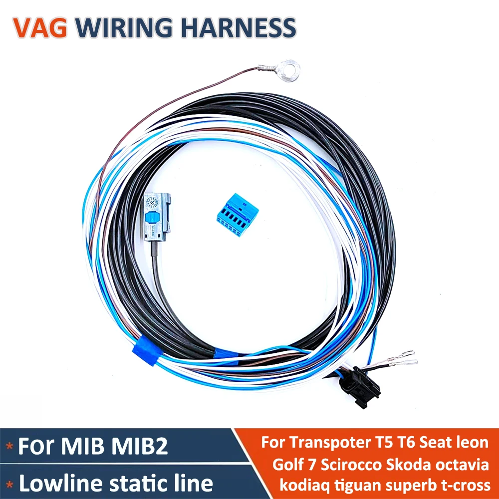 

Для MQB Tiguan Superb Octavia Seat Leon Jetta Golf 6, жгут кабелей камеры заднего вида, MIB радио, парковочная проводка Carmera