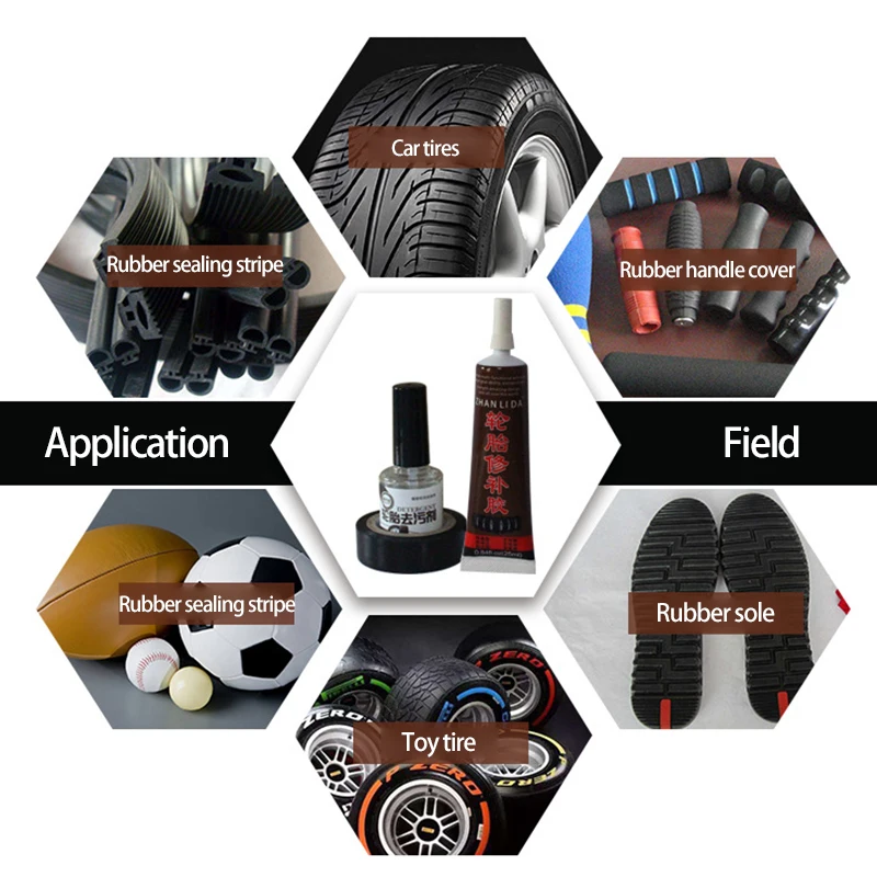 

Tire Repair Rubber Rubber Durable Practical Portable Repair Cracks Car Accessories Tire Black Super Glue 25ml Universal Black