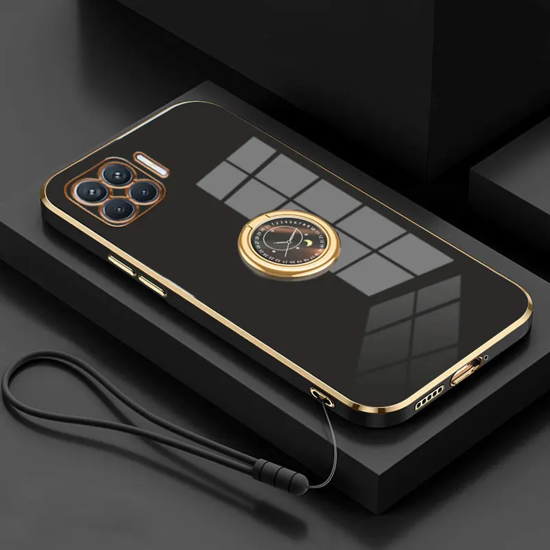 Reno4 Lite Case Lanyard Rope Holder Cover for oppo Reno4 Lite F Cases For OPPO A93 F17 Pro Soft Coque Fundas Reno4lite