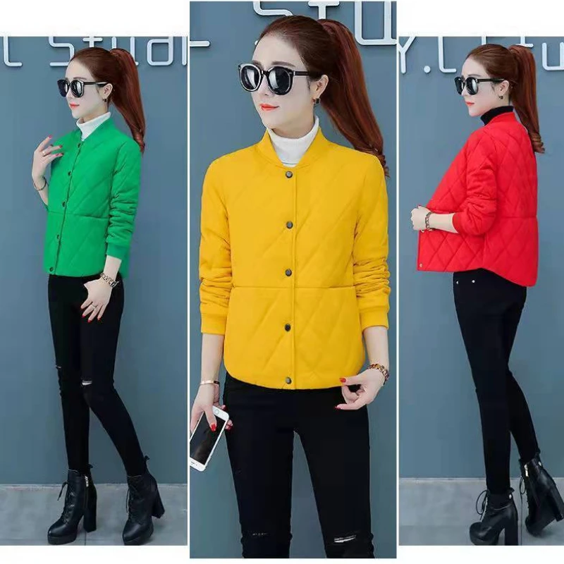 Womens Autumn Winter Short Padded Jacket Parka Jacket Warmth Free Shipping Cardigan Korean Fashion Loose Wholesale Slim Fit New