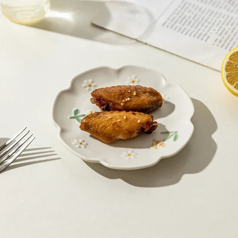 6-дюймовая шикарная керамическая тарелка с маргаритками блюда для домашнего