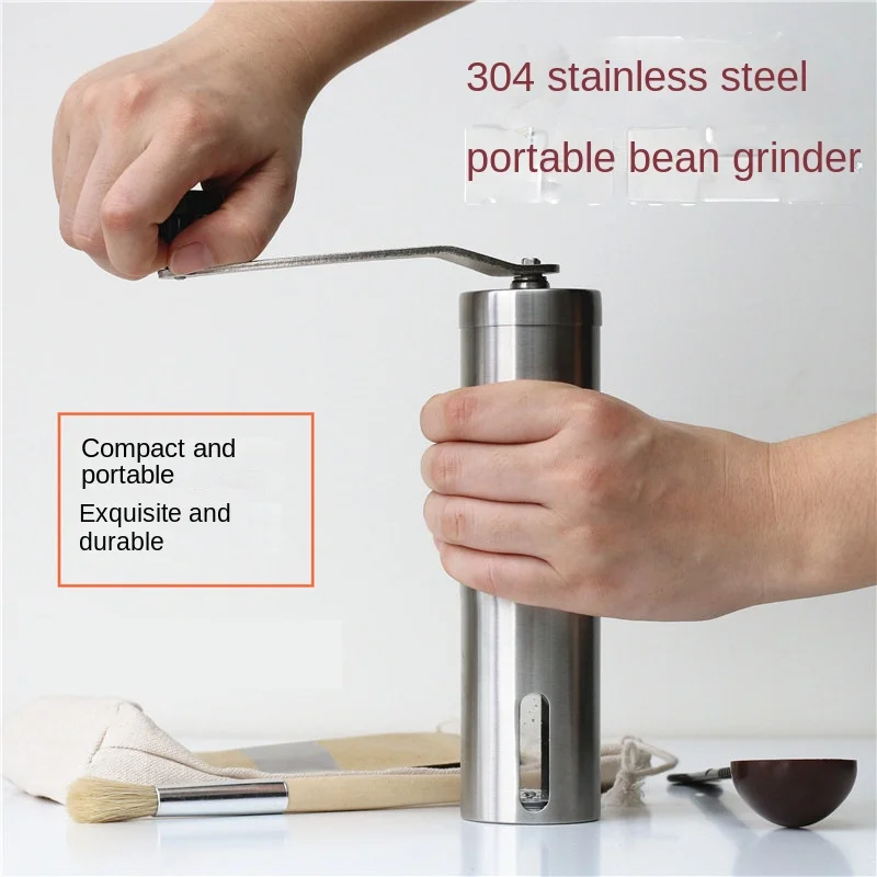 

304 Stainless Steel Hand Grinder Coffee Machine Manual Grinding Machine Coffee Bean Grinder Household Portable Coffee Appliance