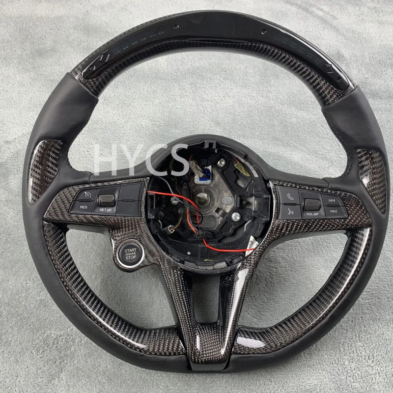 

for alfa romeo carbon fiber led display sports steering wheel replace
