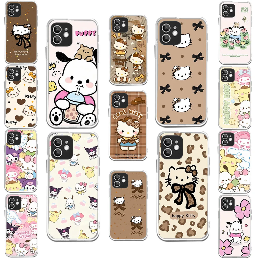 WEA-17 Hello kitty (7) Transparent Flexible TPU Case For Moto G G4 5 6 7 8 Edge 20 Power Play Stylus Plus