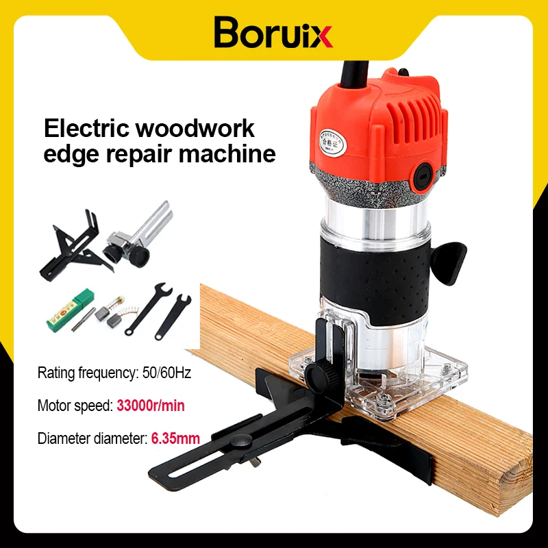 

1100W 33000rpm Wood Router Tool Combo Kit Electric Woodworking Machines Power Carpentry Manual Trimmer Tools With Milling Cutter