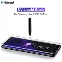 nicotd uv tempered glass for samsung note 9 8 s9 s8 s10 5d full liquid glue screen protector for samsung galaxy note 8 s8 s9plus