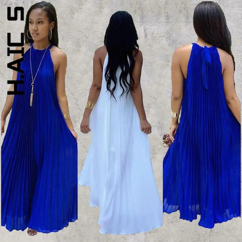 

H.Aic S Women Dress New European American women's fashionable Basic Leisure Robe Simple Slim Clothing Vestidos Female